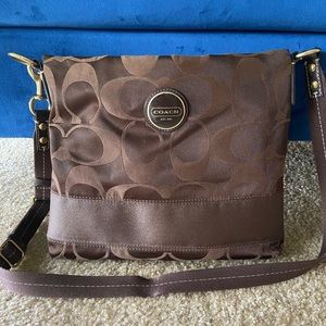 Authentic Chocolate Brown Coach Satchel Bag